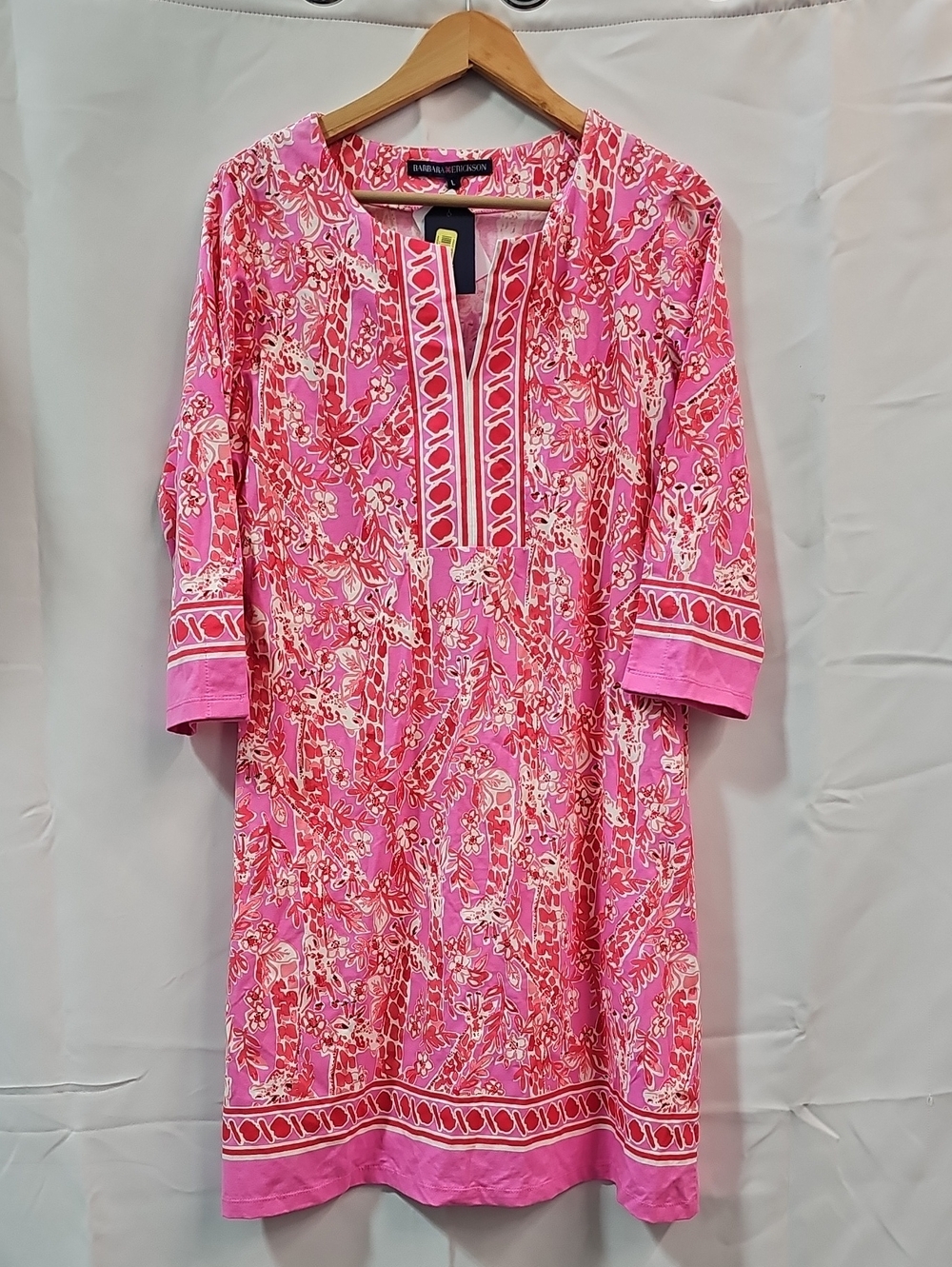BARBERA ERICKSON PINK GIRAFFE TUNIC DRESS BFPM-09-147
